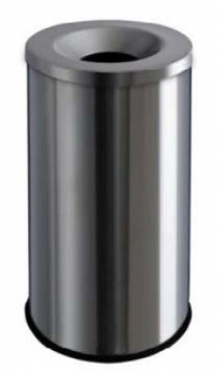 Poubelle métallique ignifuge cylindrique, 50  L