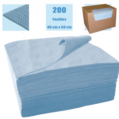 Feuille absorbante - Voile de renfort 1 face, BLEU