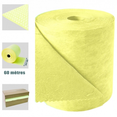 Rouleau absorbant - Voile de renfort 1 face, JAUNE