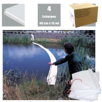 Écharpe absorbant hydrocarbure, spécial dépollution, BLANC