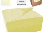 Feuille absorbante - Voile renfort 1 face JAUNE